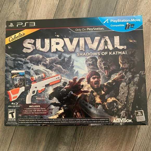 NWT CABELA'S PS3 SURVIVAL SHADOWS OF KATMAI SET - Picture 1 of 6